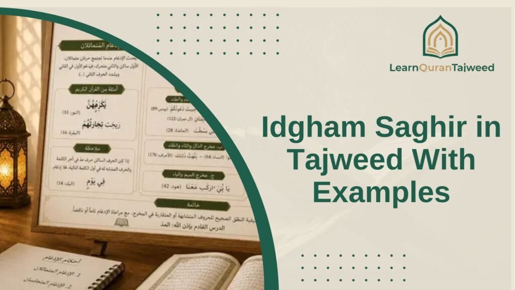 Idgham Saghir in Tajweed With Examples