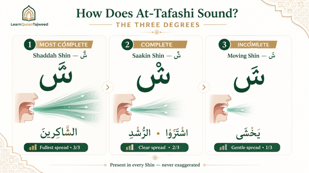What Is At -Tafashi In Tajweed? The Rule Behind The Letter Shin 2 At-Tafashi in tajweed